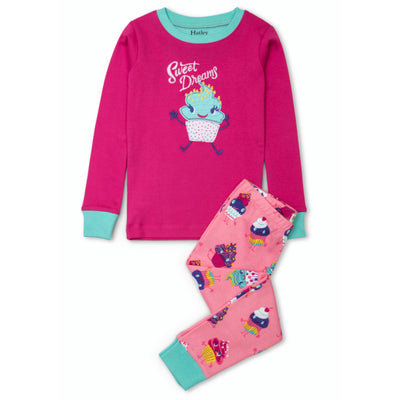 Hatley Little Girl Sweet Dreams Dancing Cupcakes 2 Pc Pajama Set
