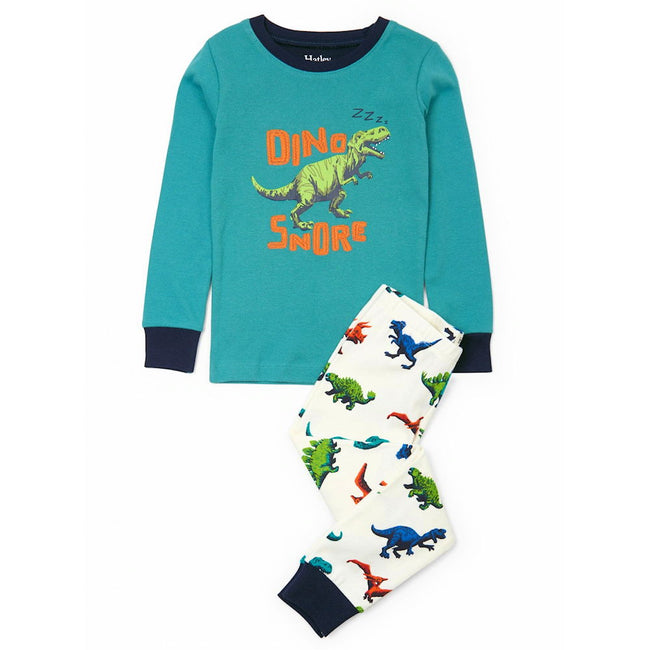 HATLEY Kids Little Boy Organic Cotton Dino Herd 2 Piece Pajama