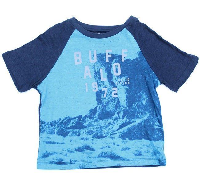 Buffalo Little Boy Blue on Blue Short Sleeve Graphic Tee (Sz 6)