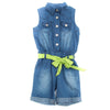 BLUBYBLU Little Girl Denim Short Romper (Sz 4)