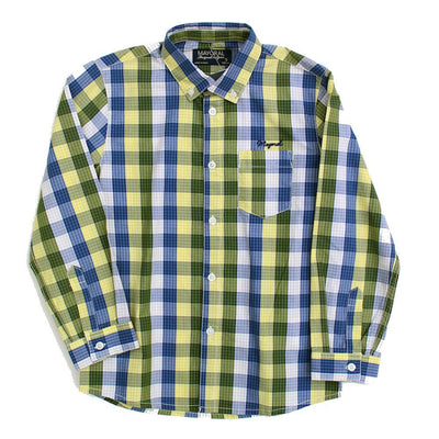 MAYORAL Little Boy Plaid Long Sleeve Shirt