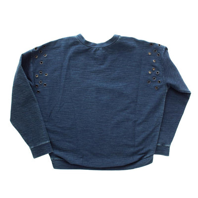 TRACTR Big Girl Oversize Sweater With Grommet Shoulder