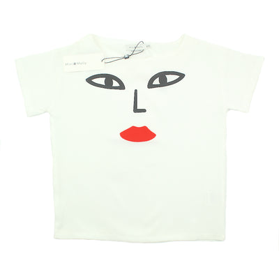 Mini Molly Girls Short Sleeve Face Top