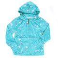 LIMEAPPLE Little Girl Turquoise Ocean Print Minky Jacket