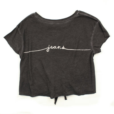 Calvin Klien Big Girl Charcoal Tie Front Tee
