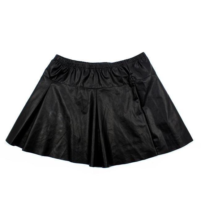 NICKY B. Big Girl bLACK Faux Leather Skirt (Sz 14)