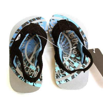 Quicksilver Kids Boys Black Blue Flip Flops