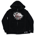 ENGINE Boys Black Heavy Sherpa Zippered Hoodie Front