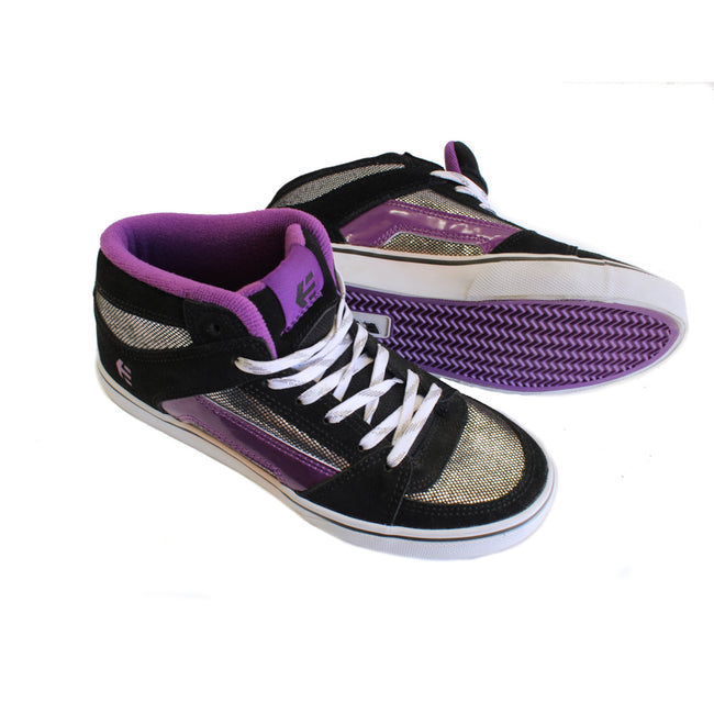 Black and store purple etnies