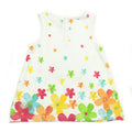 Losan Baby Girl Summer Printed Flowers White Jersey Dress