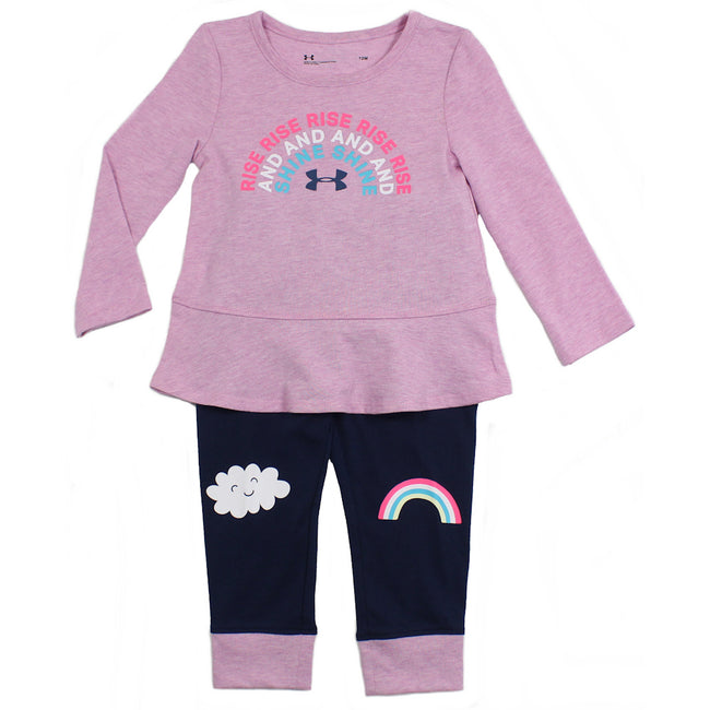 Under Armour Kids Baby Girl Rise N Shine 2 Piece Top and Pants