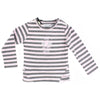 Dirkje Infant Baby Girl Long Sleeve Striped Pink Grey Tee