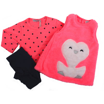 Dirkje Infant Baby Girl Pile Dress Shirt Leggings