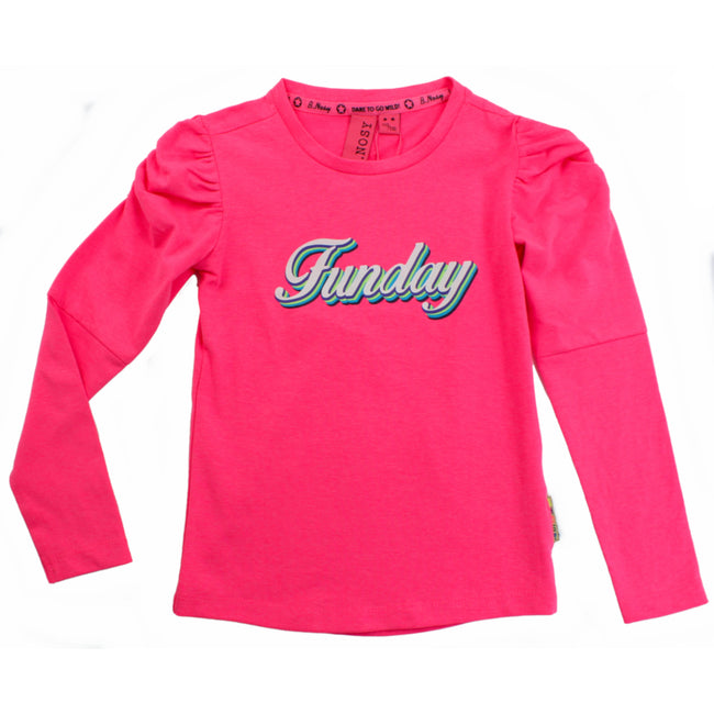 B. NOSY Tween and Teen Girls Pink Funday Long Sleeve Top