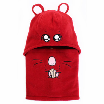 Funny Face Winter Toque Neckwarmer Red