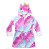 Girls Soft Fleece Unicorn Hooded Bath Robe