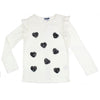 MID Little Girl Sequin Heart Long Sleeve Shirt