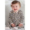 LITTLE ME Baby Girl Leopard Print Footie