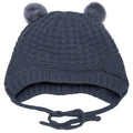Calikids Baby Fleece Bear Ears Winter Toque Hat Grey