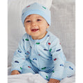 LITTLE ME Baby Boy Colorful Cars Footed Sleeper with Hat