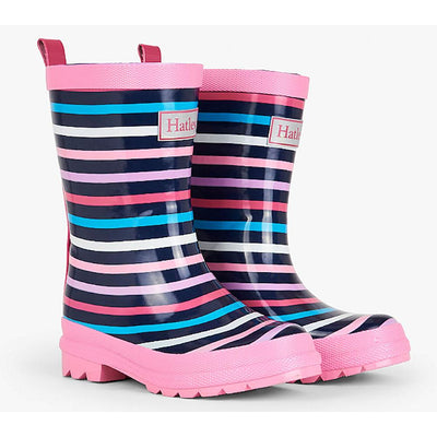 Hatley Little Girl Colorful Stripes Rain Boots