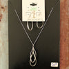 Twin Drop Teardrop Necklace and Earring Set