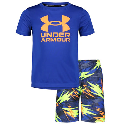 UNDER ARMOUR Little Boys 2 Pc Rowdy Bolts Swim Set