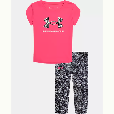 UNDER ARMOUR Little Girl Big Logo Speckled Legging Set