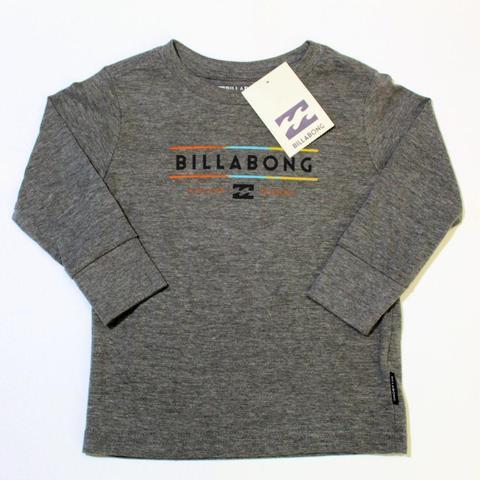 BILLABONG Baby Boy Dual Logo Grey Long Sleeve T-Shirt