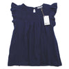 DEX KIDS Navy Little Girls Sleeveless Lace Detail Top Front