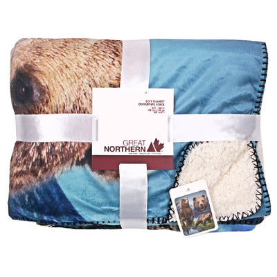 Great Northern Wild Collection Bear Sherpa Throw Packaged