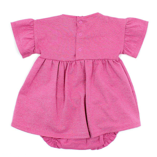 GUESS KIDSWEAR Baby Girl Pink Dress with Romper Back