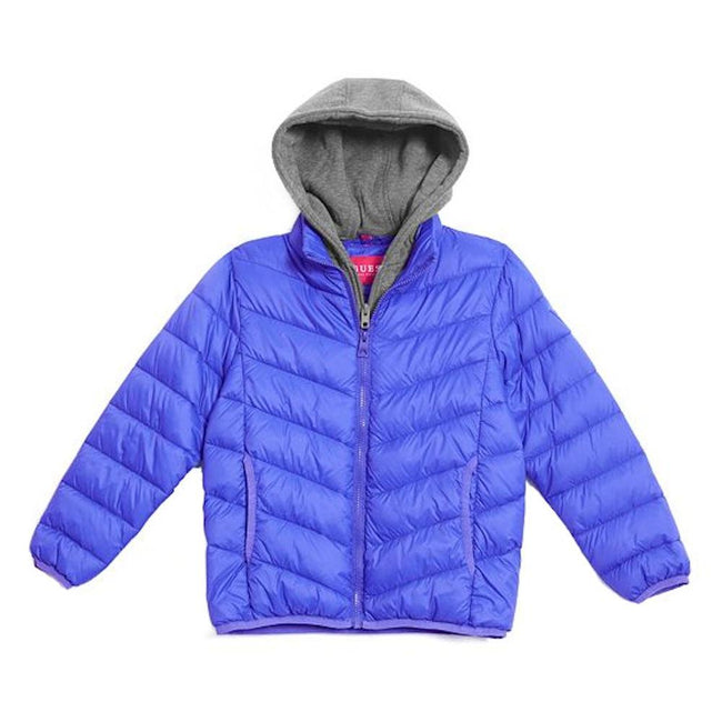 GUESS KIDSWEAR Big Boy Quilted  Blue Puffer Jacket