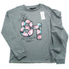 GUESS KIDSWEAR BIG Girl Long Sleeve Grey Sweatshirt Front