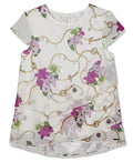 GUESS KIDWEAR Big Girl Capped Sleeve Lily Ruffle Blouse