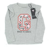 GUESS KIDSWEAR Little Girl Grey Long Sleeve Top Front