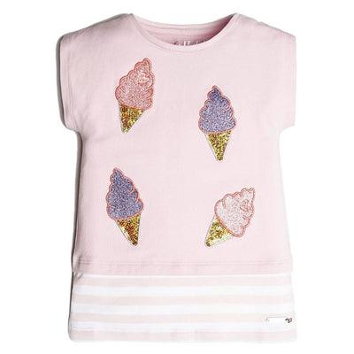 GUESS KIDSWEAR Little Girl Ice Cream Cones Layered Tee Shirt
