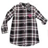 GUESS KIDSWEAR Little Girl Long Sleeve Plaid Shirt Dress Front