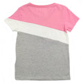 GUESS KIDSWEAR Little Girl Short Sleeve Pink Colorblock Tee Shirt Back