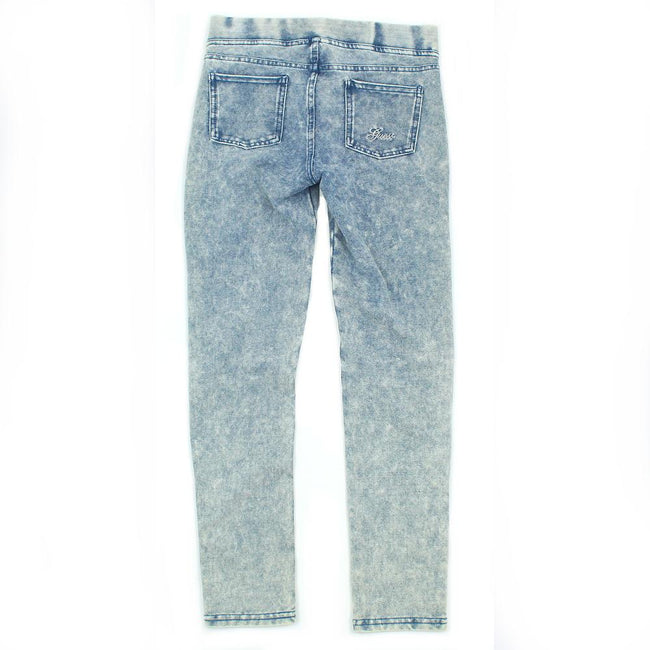GUESS KIDSWEAR Little Girl Stretch Pull On Flowered Jeans Back