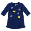 GUESS KIDSWEAR Little Girls Navy Jersey Dress