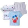 LITTLE ME Baby Boy 3 PC Crab Shorts and Tees Playset