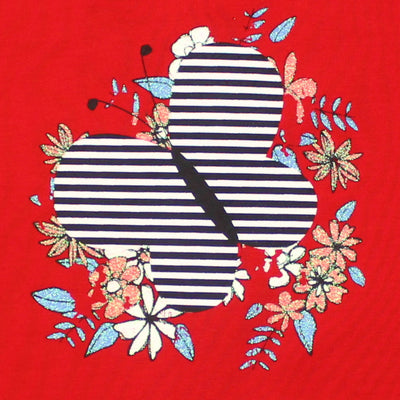 MID Baby Girl Red Tunic Top with Leggings Butterfly Graphic