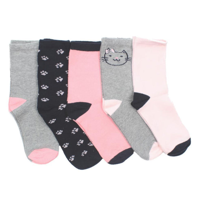 NAME IT Baby and Little Girls Pink Combo Socks (5 per pack)