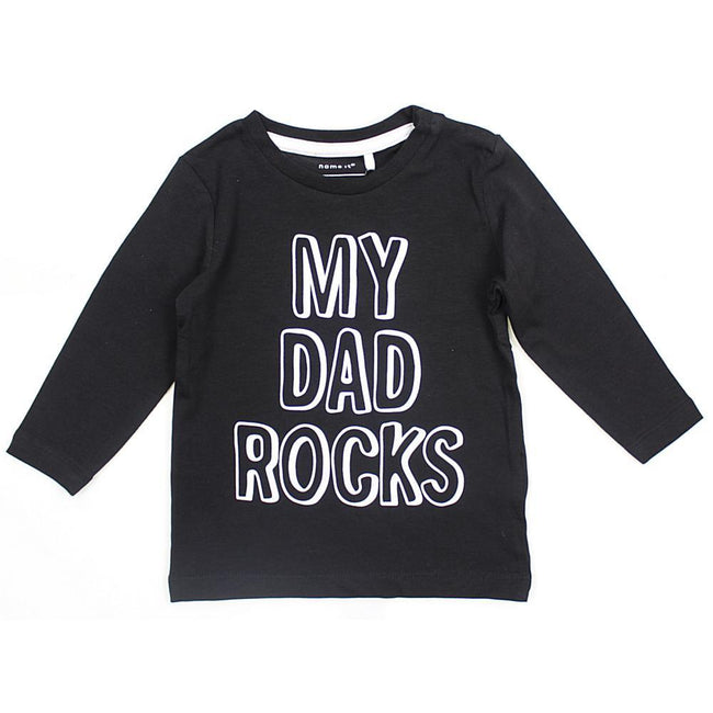 NAME IT Baby "Dad Rocks" ORGANIC Cotton Long Sleeve T-Shirt