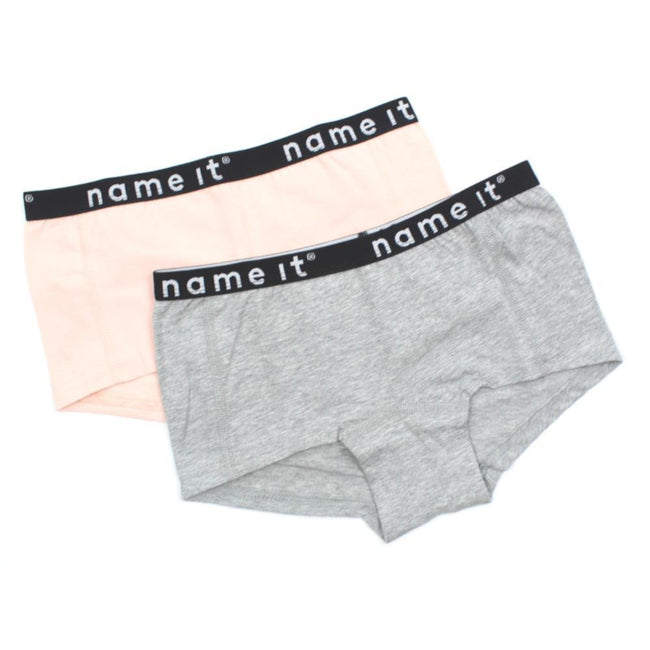 NAME IT Little and Big Girl ORGANIC Cotton Hipster Panties 2 pack