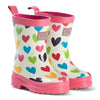 Hatley Kids Little Girl Rainbow Hearts Rain Boot