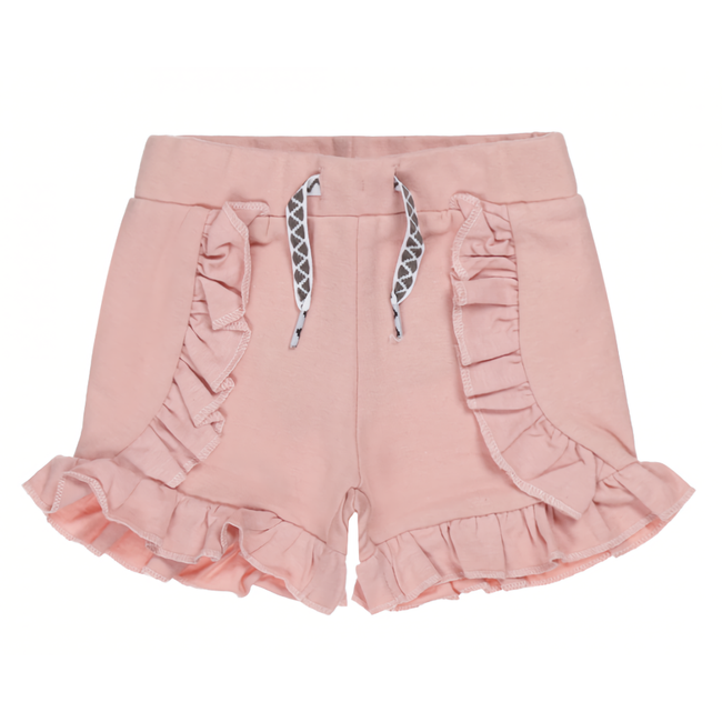 Dirkje Little Girl Old Pink Ruffle Shorts Front